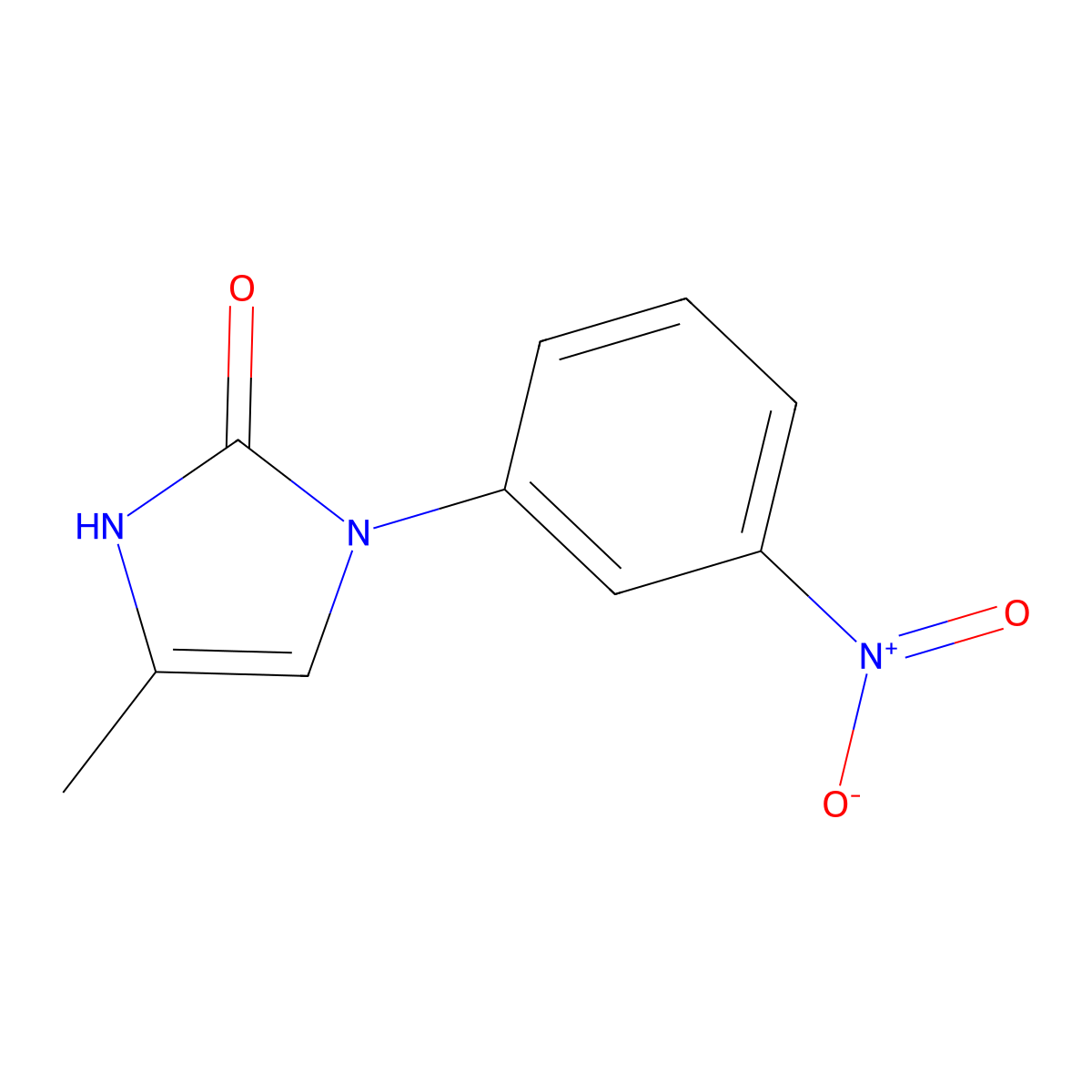 4-methyl-1-(3-nitrophenyl)-2,3-dihydro-1H-imidazol-2-one molecular structure, CAS 1520521-95-2