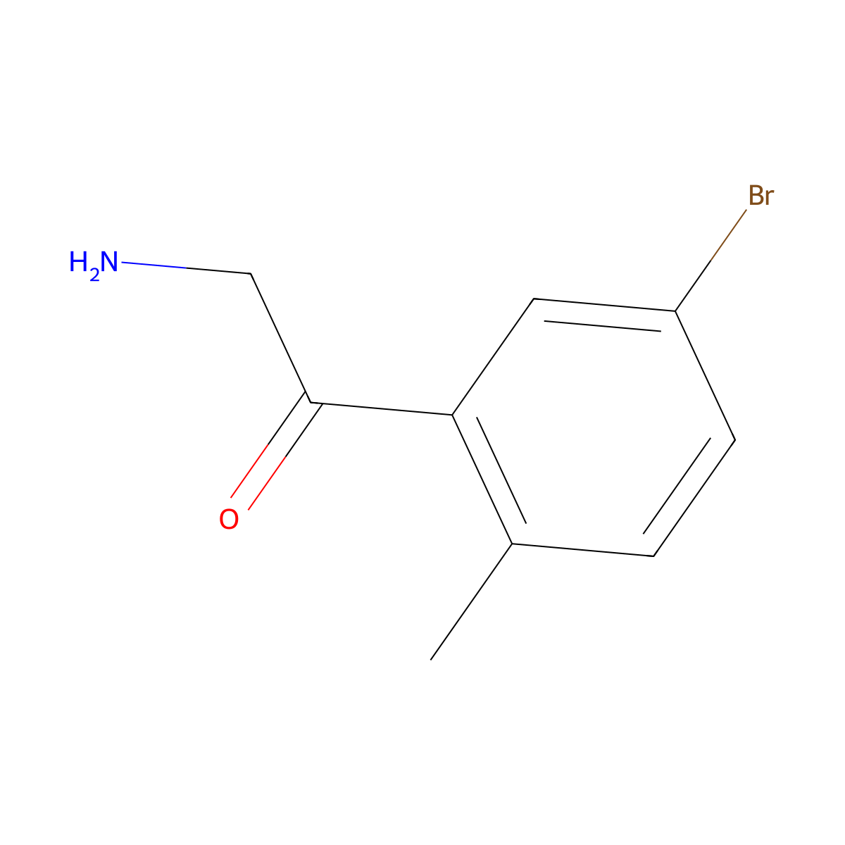 2-Amino-1-(5-bromo-2-methylphenyl)ethan-1-one molecular structure, CAS 1520522-03-5