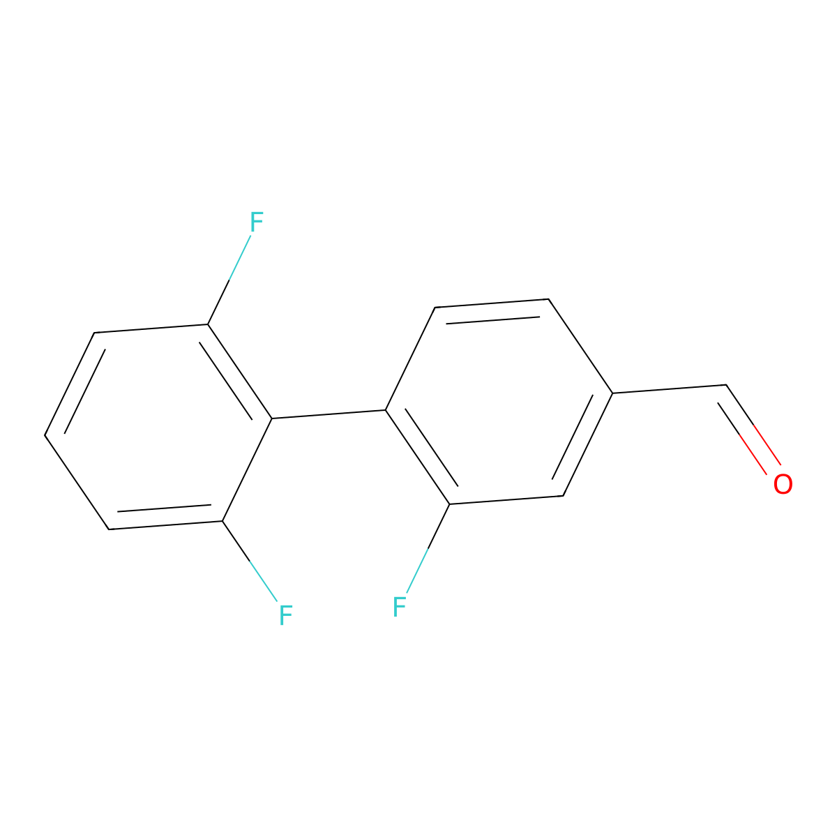 4-(2,6-Difluorophenyl)-3-fluorobenzaldehyde molecular structure, CAS 1520522-88-6