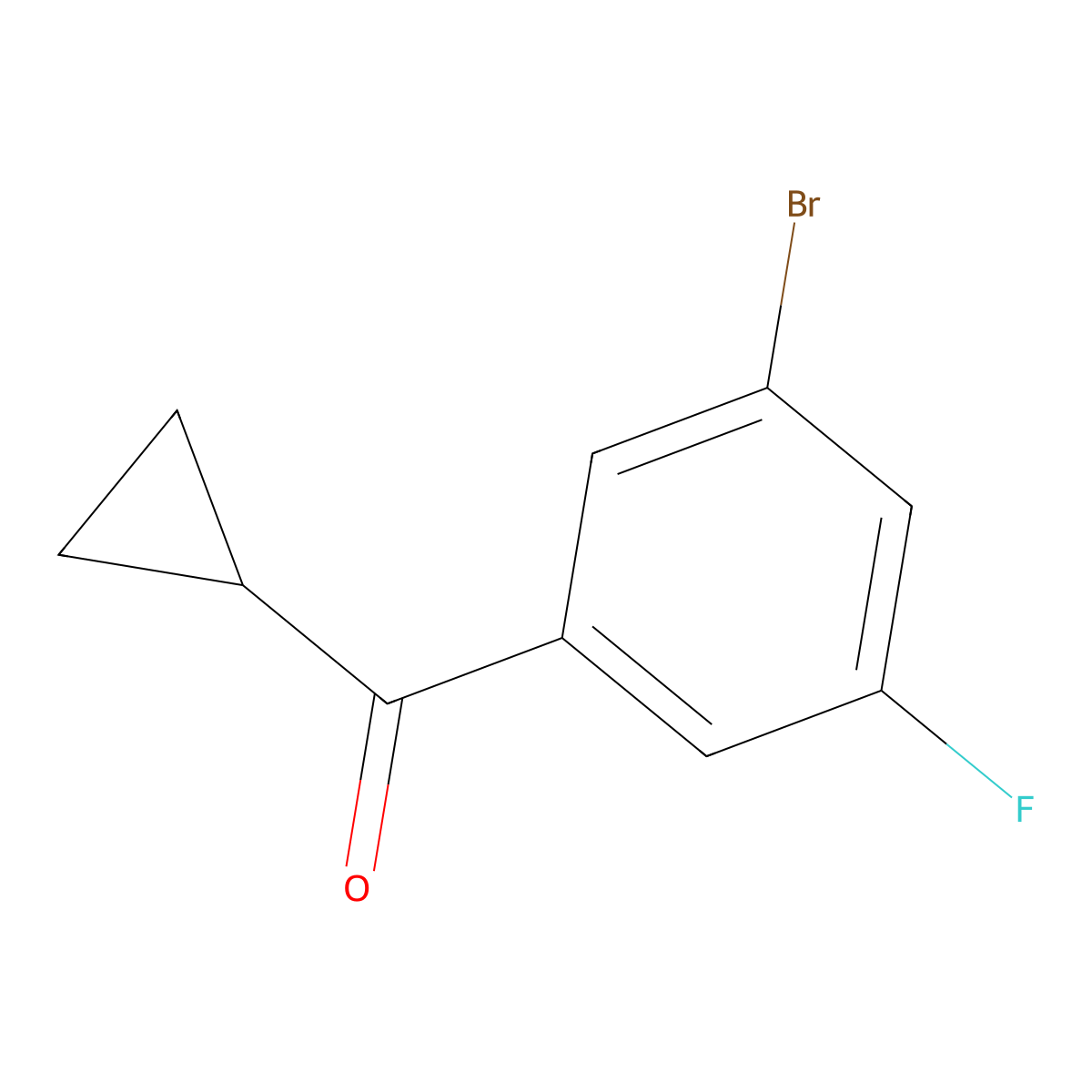 (3-Bromo-5-fluorophenyl)(cyclopropyl)methanone molecular structure, CAS 1520528-95-3