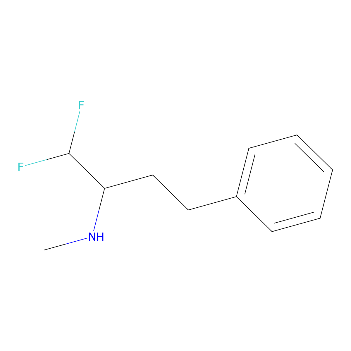 (1,1-Difluoro-4-phenylbutan-2-yl)(methyl)amine molecular structure, CAS 1520536-62-2