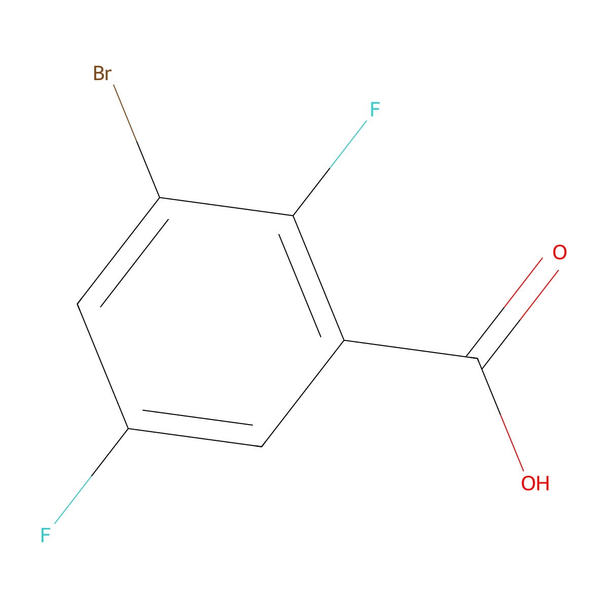 3-Bromo-2,5-difluorobenzoic acid molecular structure, CAS 1520538-81-1