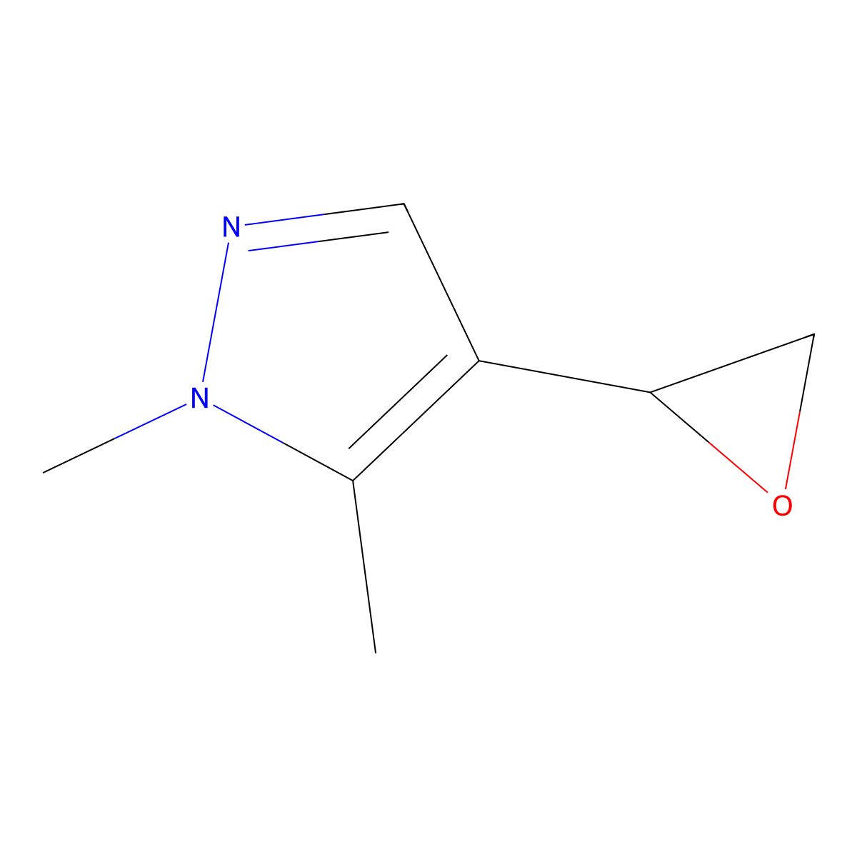 1,5-dimethyl-4-(oxiran-2-yl)-1H-pyrazole molecular structure, CAS 1520543-72-9