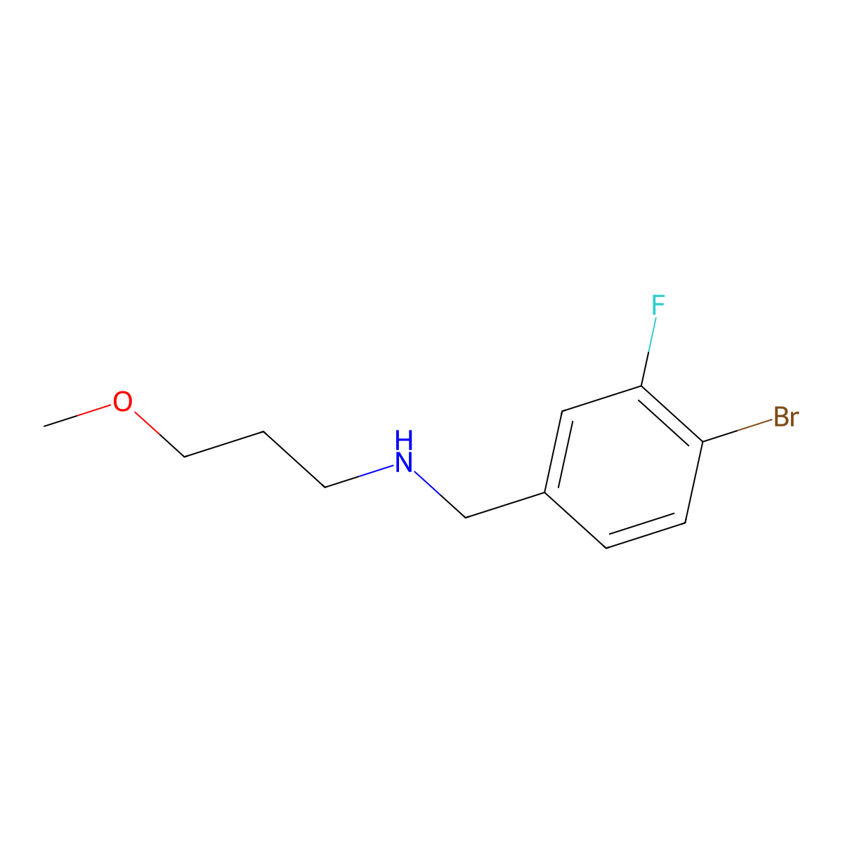 [(4-Bromo-3-fluorophenyl)methyl](3-methoxypropyl)amine molecular structure, CAS 1520544-19-7