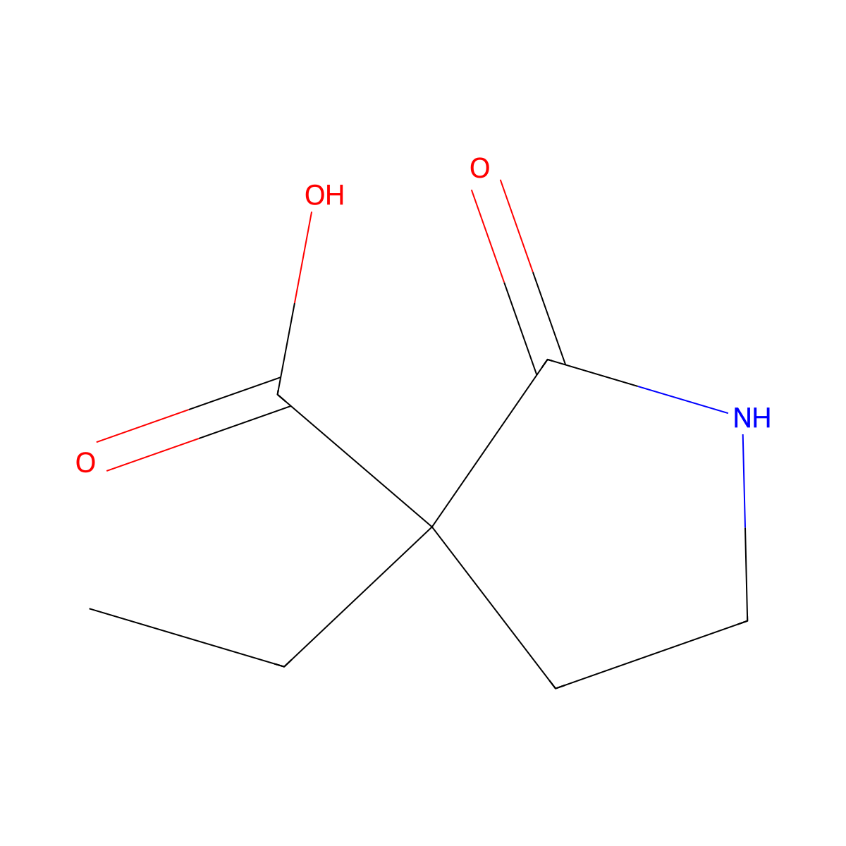 3-Ethyl-2-oxopyrrolidine-3-carboxylic acid molecular structure, CAS 1520548-29-1