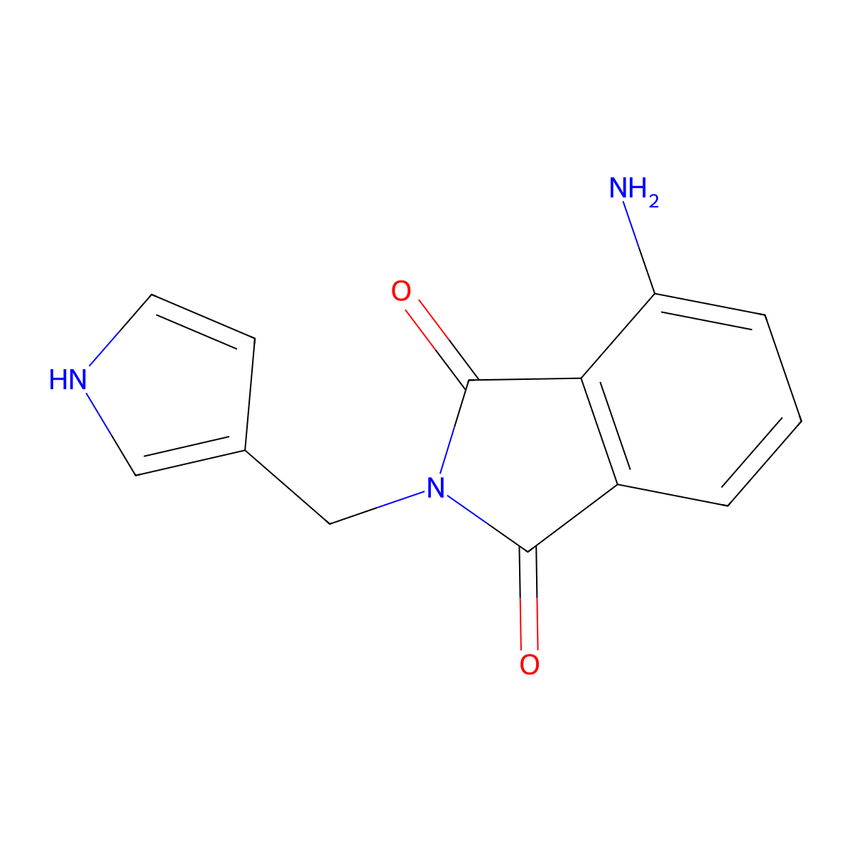 4-Amino-2-[(1H-pyrrol-3-yl)methyl]-2,3-dihydro-1H-isoindole-1,3-dione molecular structure, CAS 1520549-69-2