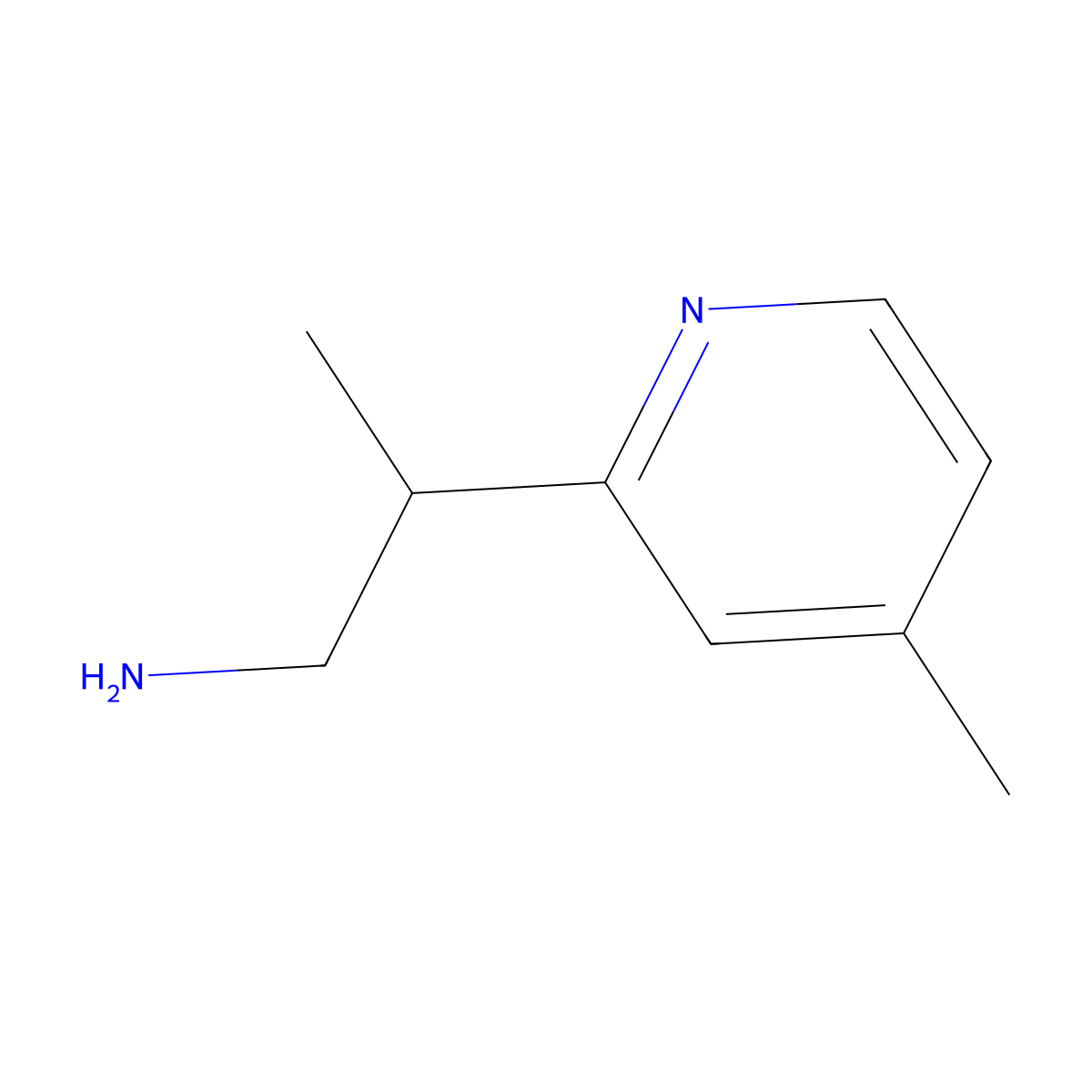 2-(4-Methylpyridin-2-yl)propan-1-amine molecular structure, CAS 1520563-88-5