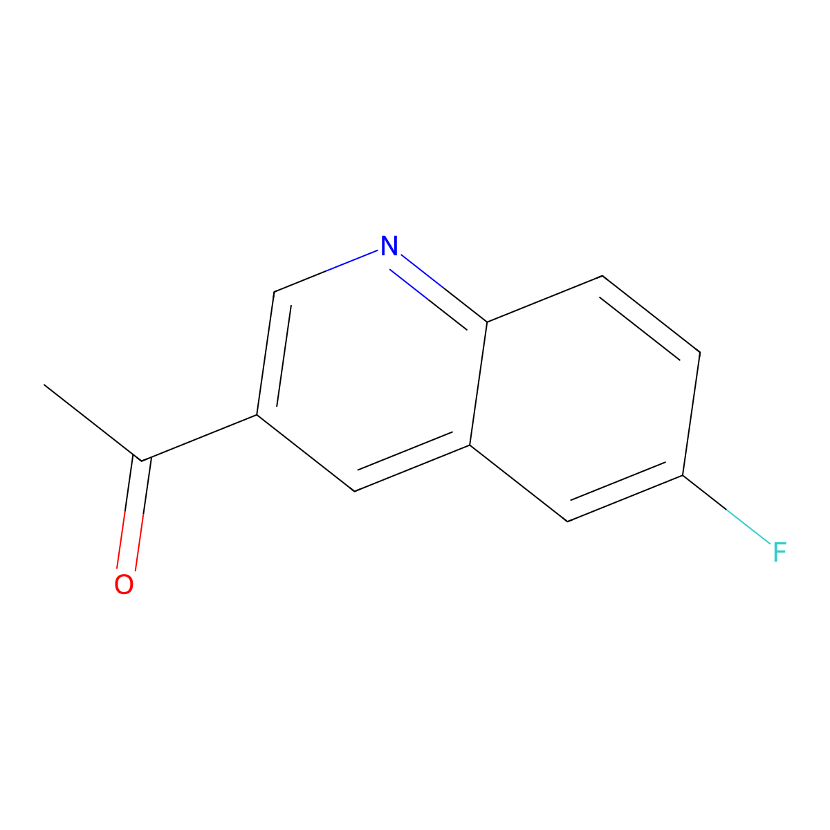 1-(6-Fluoro-3-quinolinyl)ethanone molecular structure, CAS 1520564-59-3