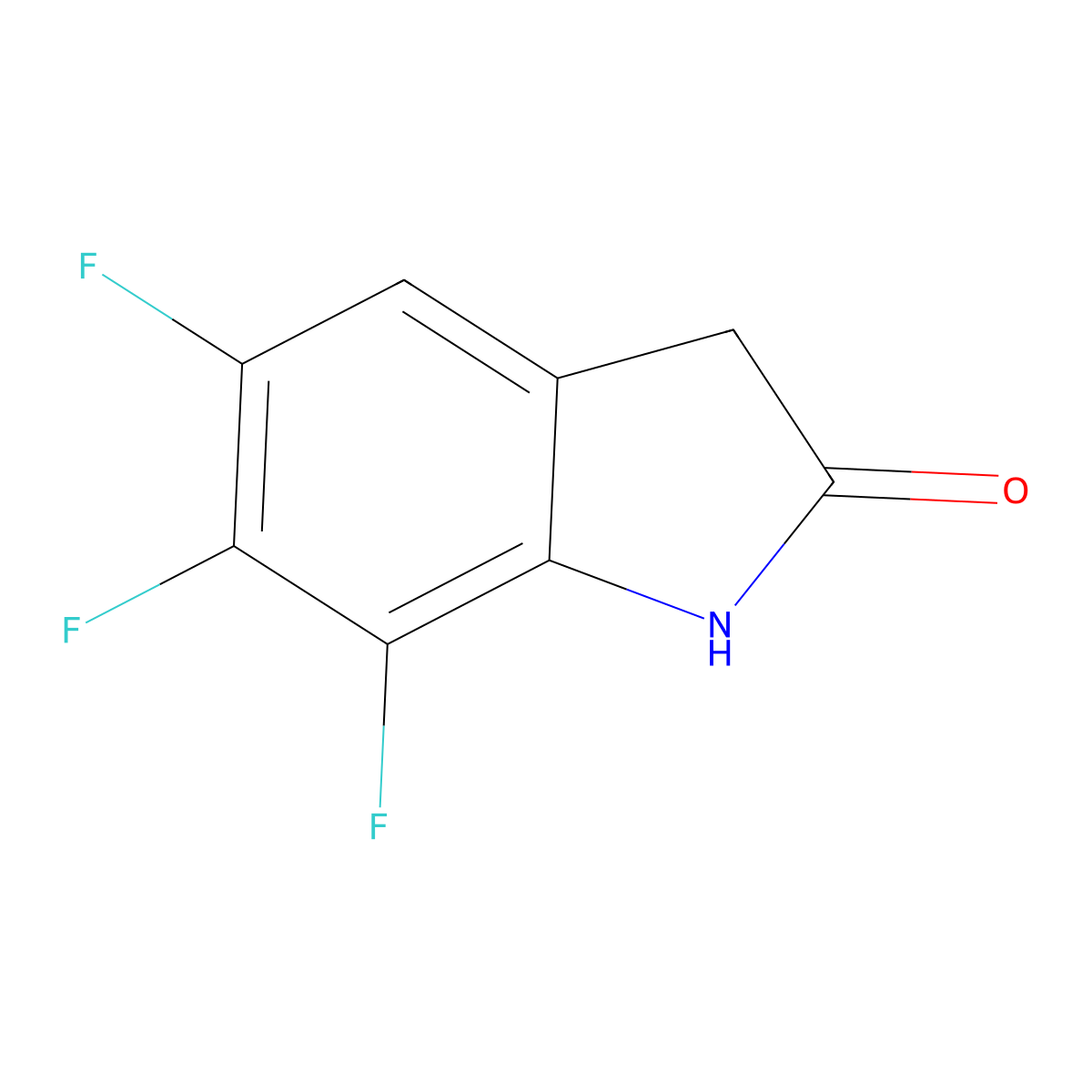 5,6,7-Trifluoroindolin-2-one molecular structure, CAS 1520574-79-1