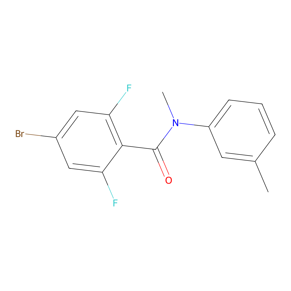 4-Bromo-2,6-difluoro-N-methyl-N-(3-methylphenyl)benzamide molecular structure, CAS 1520577-89-2