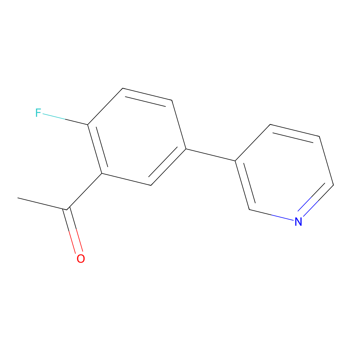 1-(2-Fluoro-5-(pyridin-3-yl)phenyl)ethanone molecular structure, CAS 1520583-20-3