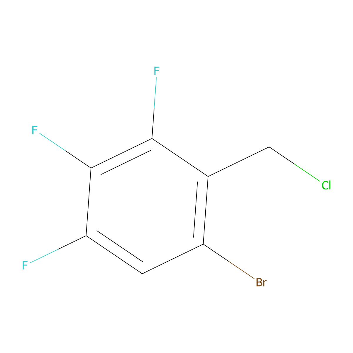 1-Bromo-2-(chloromethyl)-3,4,5-trifluorobenzene molecular structure, CAS 1520589-57-4