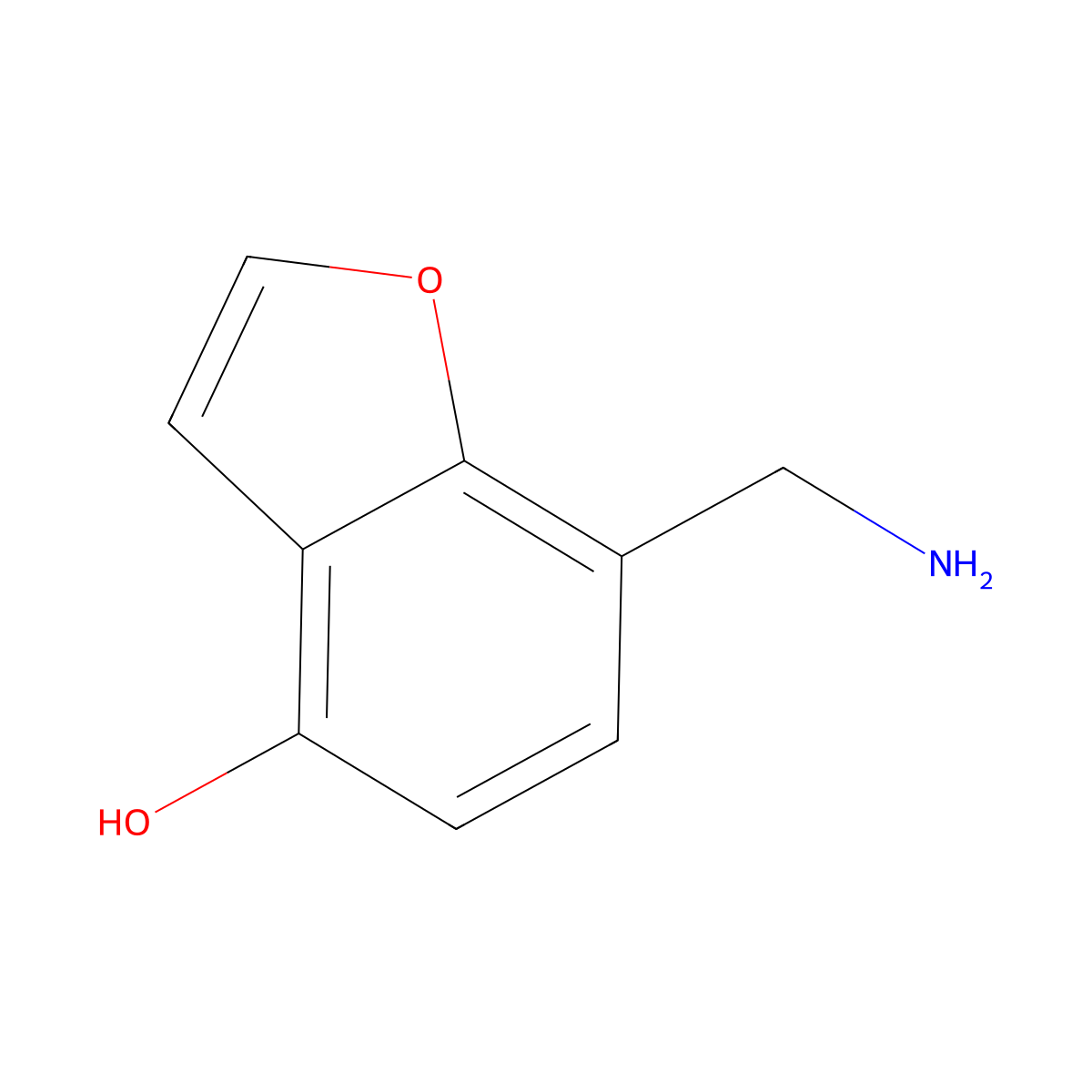 7-(Aminomethyl)-1-benzofuran-4-OL molecular structure, CAS 1520595-76-9