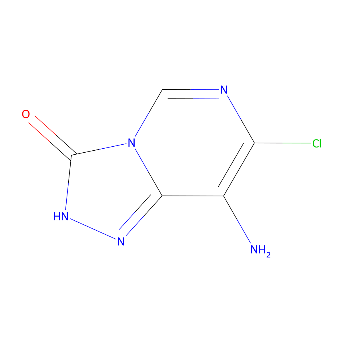 8-amino-7-chloro-2H-[1,2,4]triazolo[4,3-c]pyrimidin-3-one molecular structure, CAS 15206-33-4