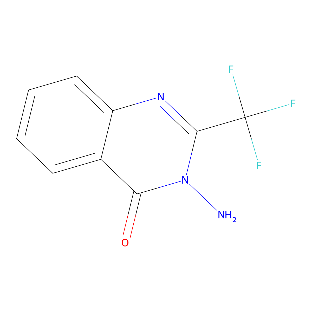 3-amino-2-(trifluoromethyl)-4(3H)-quinazolinone molecular structure, CAS 152062-96-9