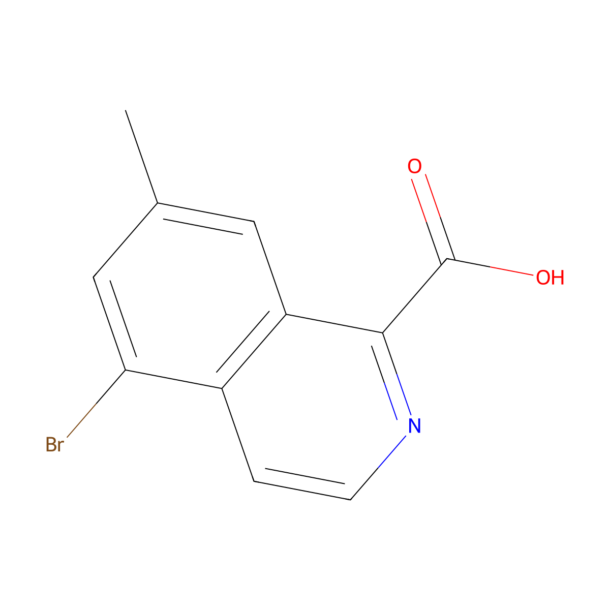 5-Bromo-7-methylisoquinoline-1-carboxylic acid molecular structure, CAS 1520620-94-3