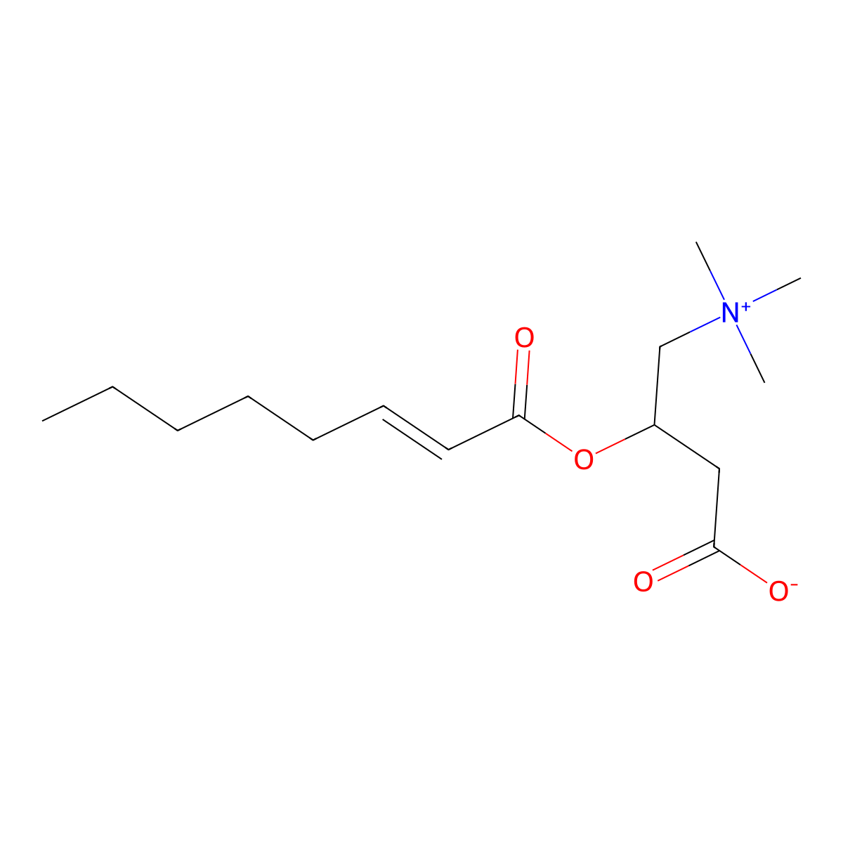 2-Octenoyl carnitine molecular structure, CAS 152064-94-3