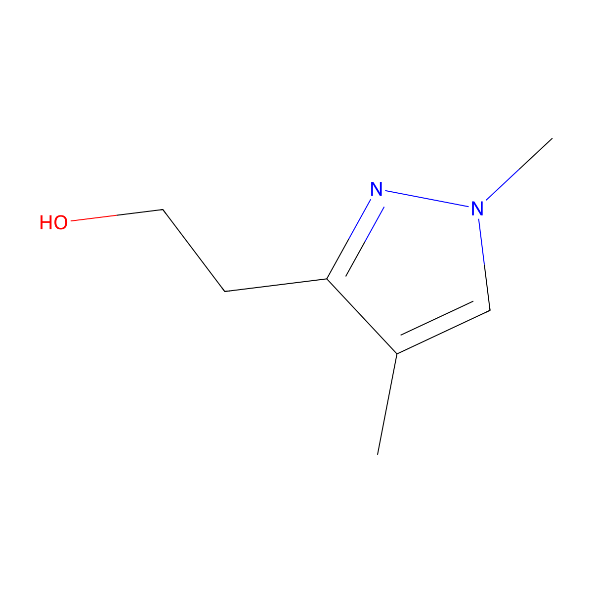 2-(1,4-Dimethyl-1H-pyrazol-3-yl)ethan-1-ol molecular structure, CAS 1520642-28-7