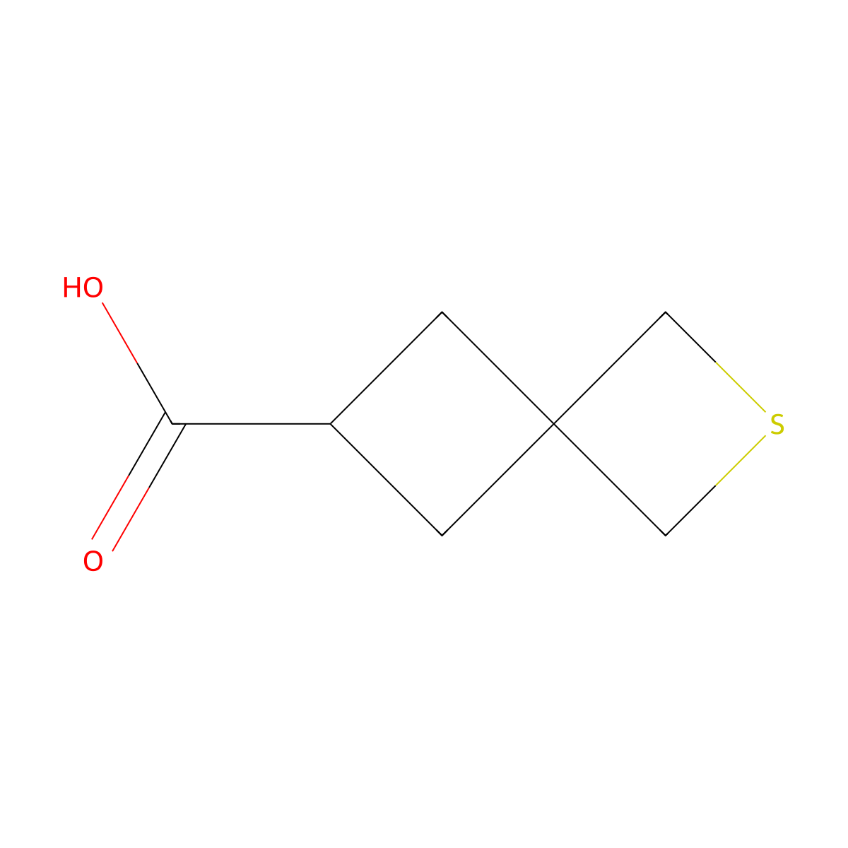 2-Thiaspiro[3.3]heptane-6-carboxylic acid molecular structure, CAS 1520648-96-7