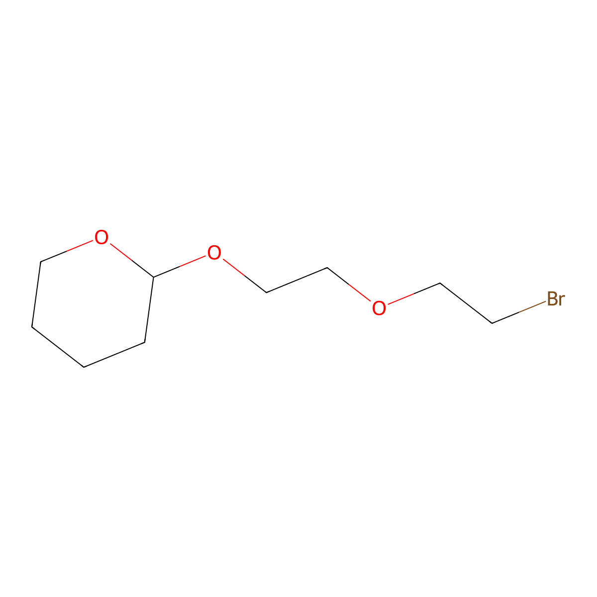 Bromo-PEG2-THP molecular structure, CAS 152065-54-8