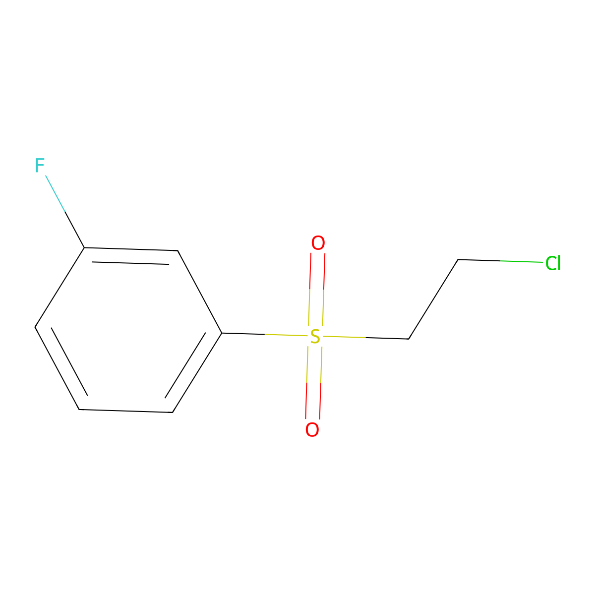 1-((2-Chloroethyl)sulfonyl)-3-fluorobenzene molecular structure, CAS 1520651-86-8