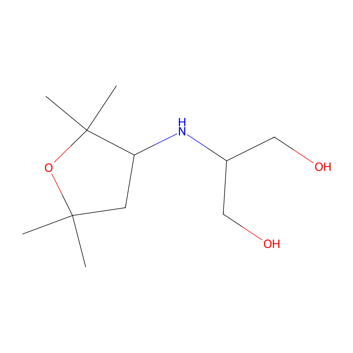 2-[(2,2,5,5-Tetramethyloxolan-3-yl)amino]propane-1,3-diol molecular structure, CAS 1520655-16-6