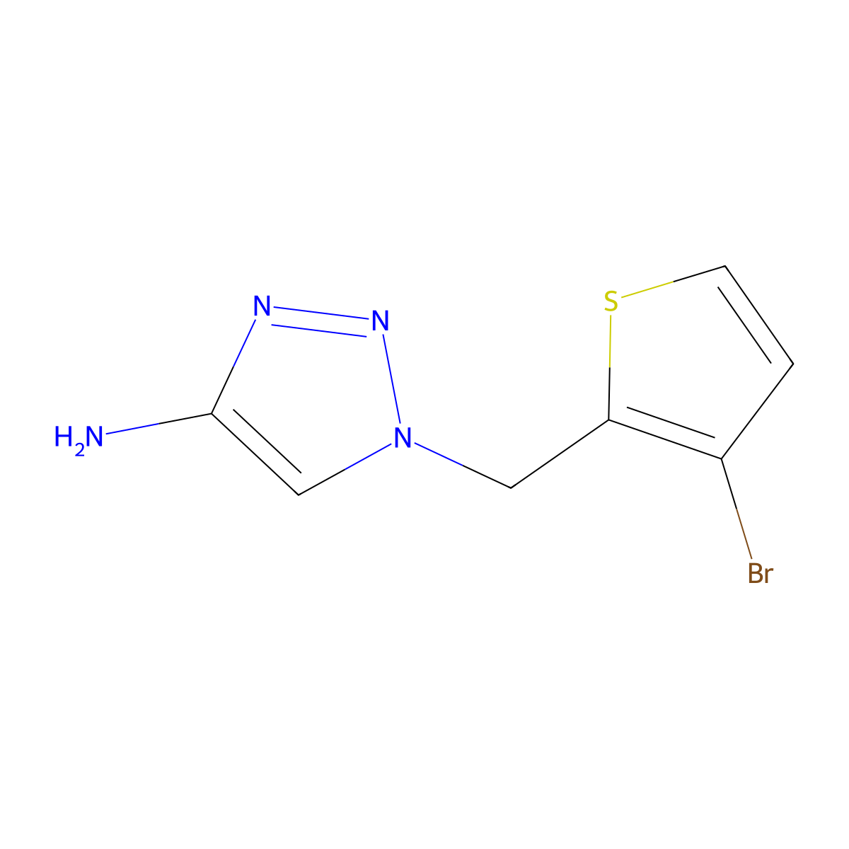 1-[(3-Bromothiophen-2-yl)methyl]-1H-1,2,3-triazol-4-amine molecular structure, CAS 1520661-06-6