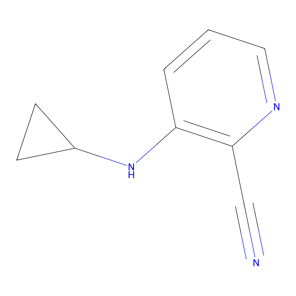 3-(Cyclopropylamino)pyridine-2-carbonitrile molecular structure, CAS 1520663-92-6
