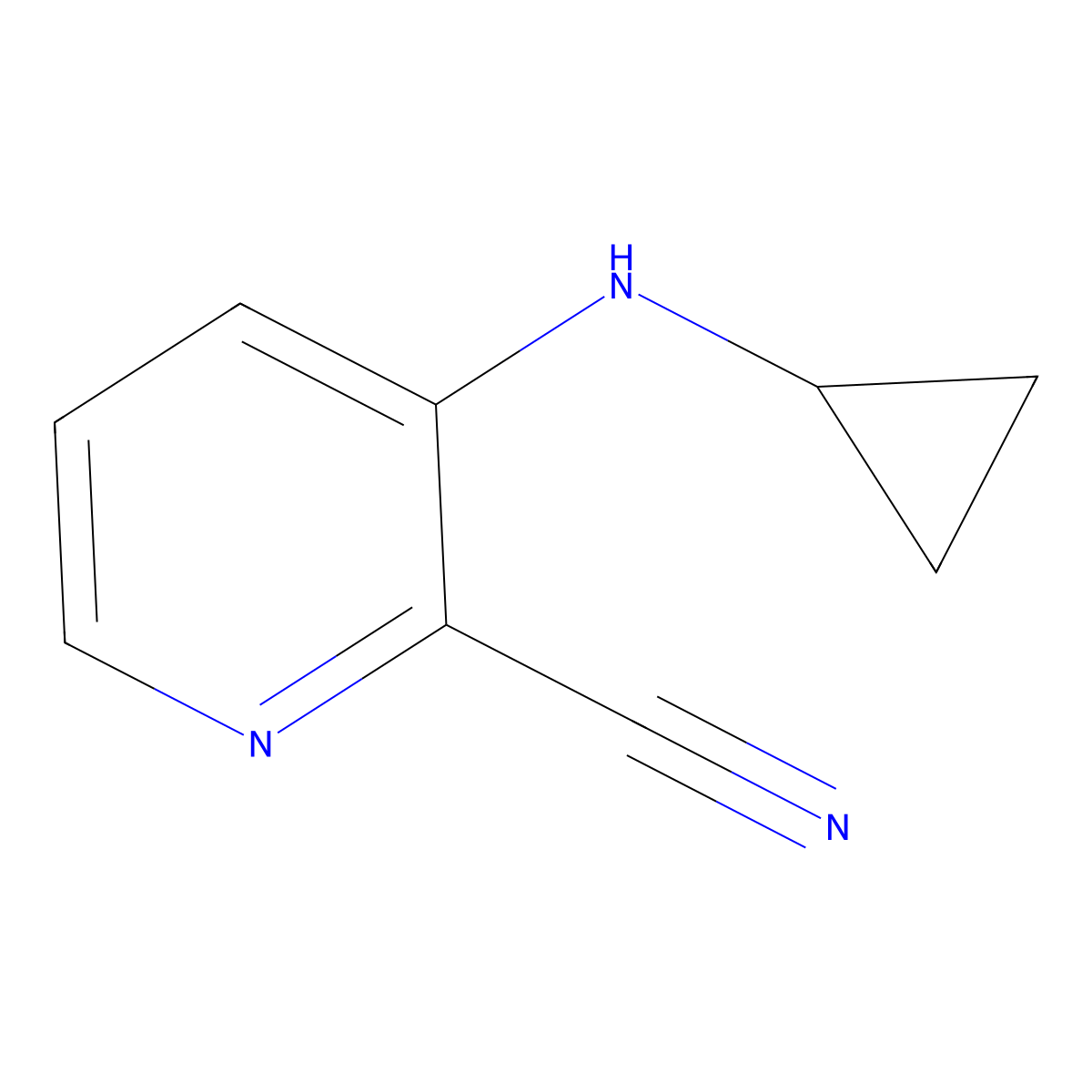 3-(Cyclopropylamino)pyridine-2-carbonitrile molecular structure, CAS 1520663-92-6