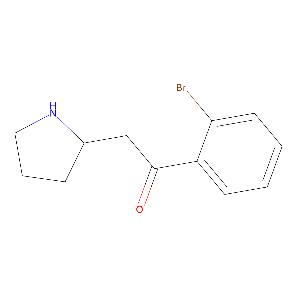 1-(2-Bromophenyl)-2-(pyrrolidin-2-YL)ethan-1-one molecular structure, CAS 1520669-71-9