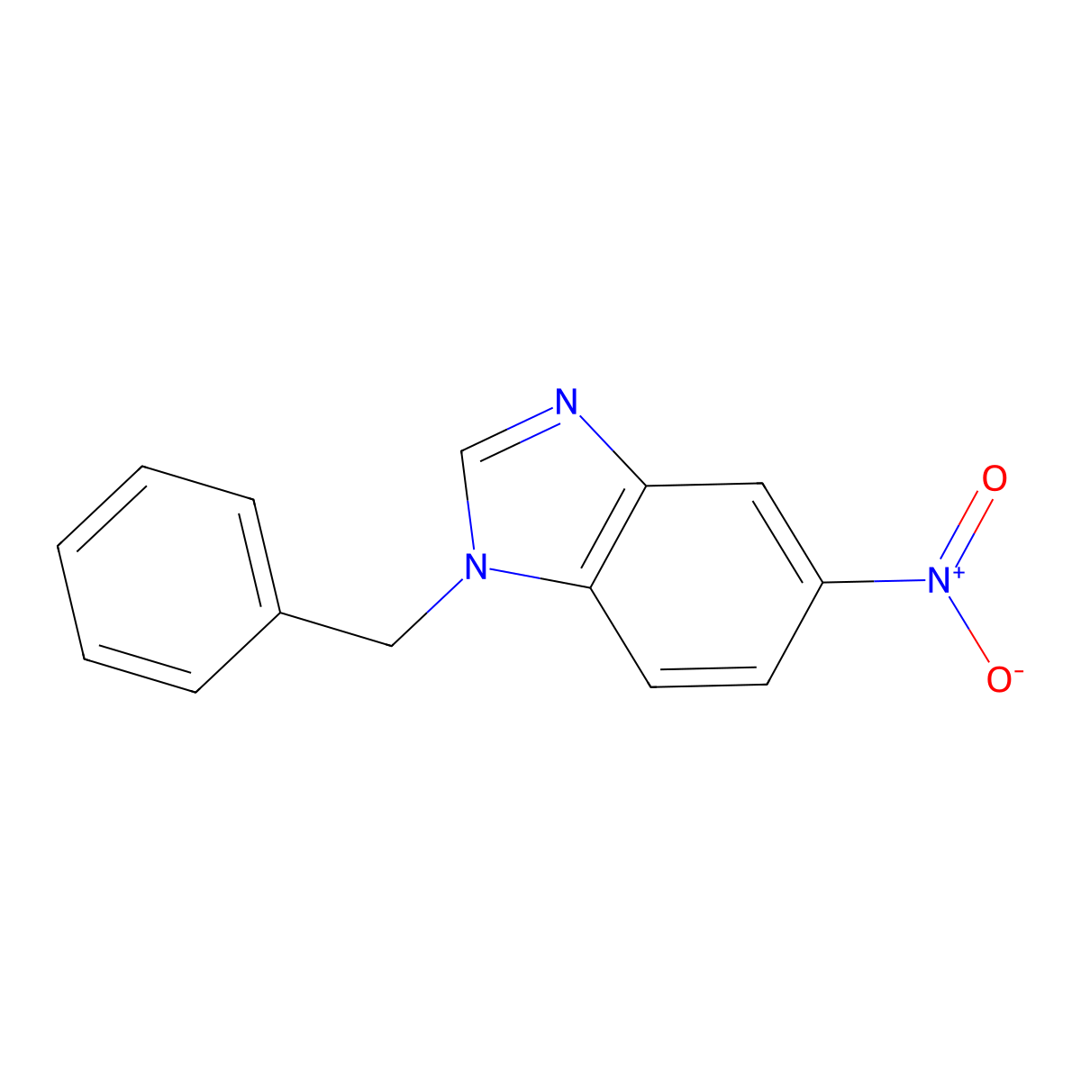 1-benzyl-5-nitro-1H-1,3-benzimidazole molecular structure, CAS 15207-93-9