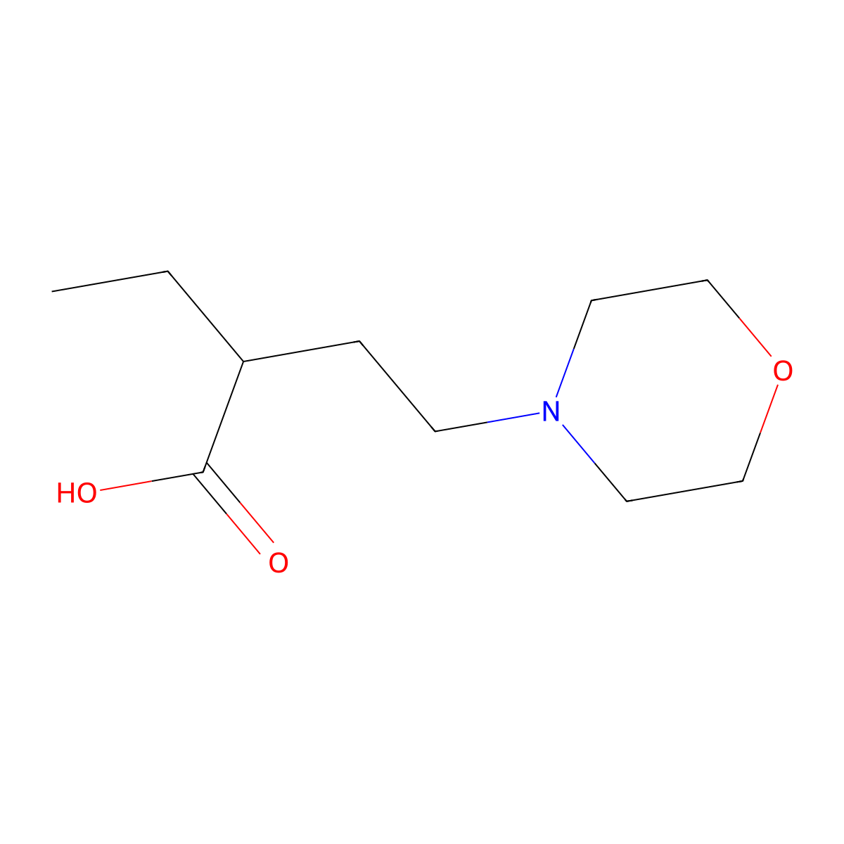 2-Ethyl-4-morpholinobutanoic acid molecular structure, CAS 1520700-00-8