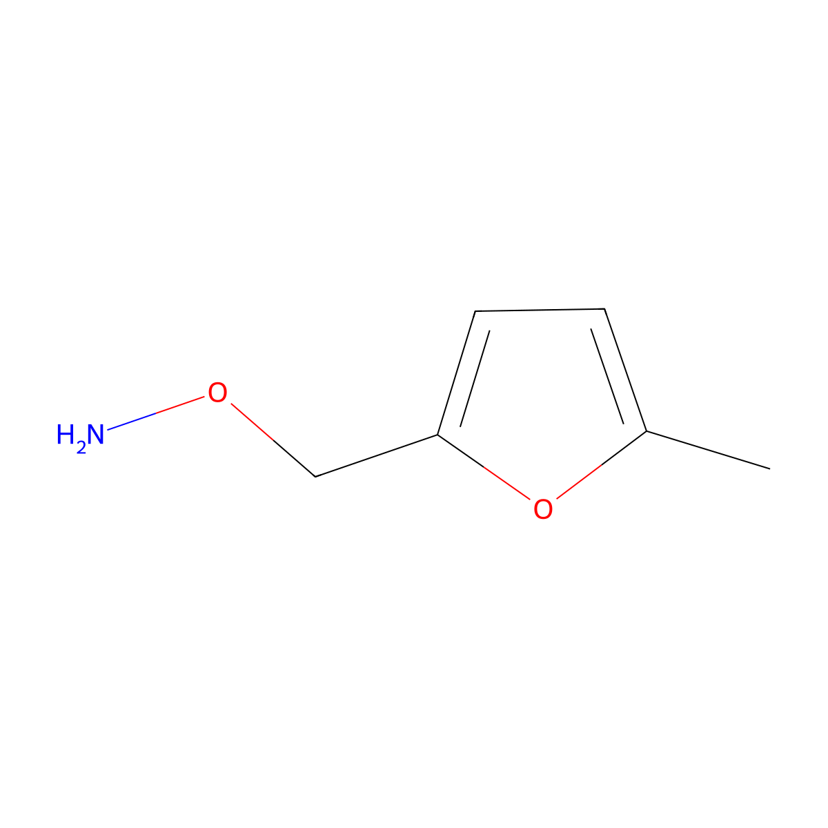 O-[(5-methylfuran-2-yl)methyl]hydroxylamine molecular structure, CAS 1520742-21-5