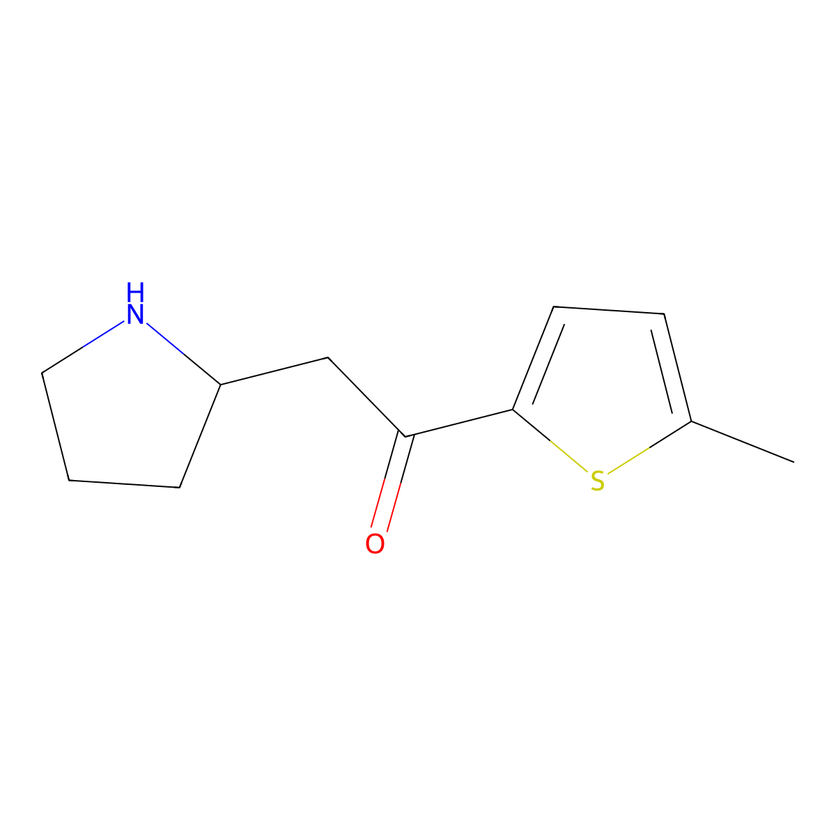 1-(5-Methylthiophen-2-yl)-2-(pyrrolidin-2-yl)ethan-1-one molecular structure, CAS 1520784-11-5