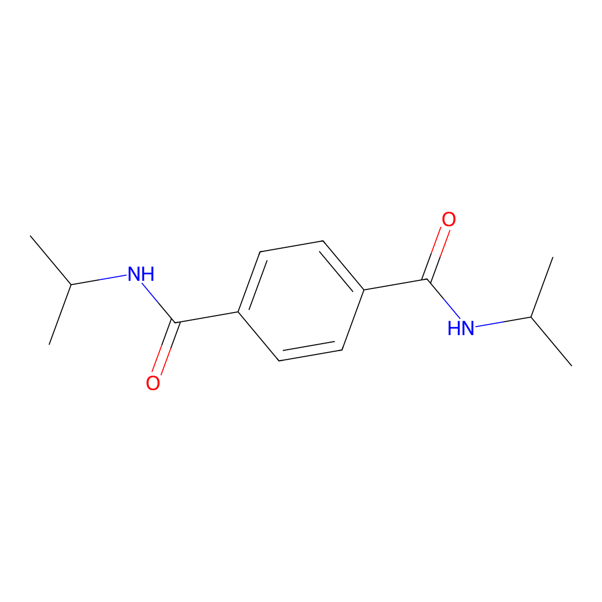 N,N'-di(propan-2-yl)benzene-1,4-dicarboxamide molecular structure, CAS 15208-70-5