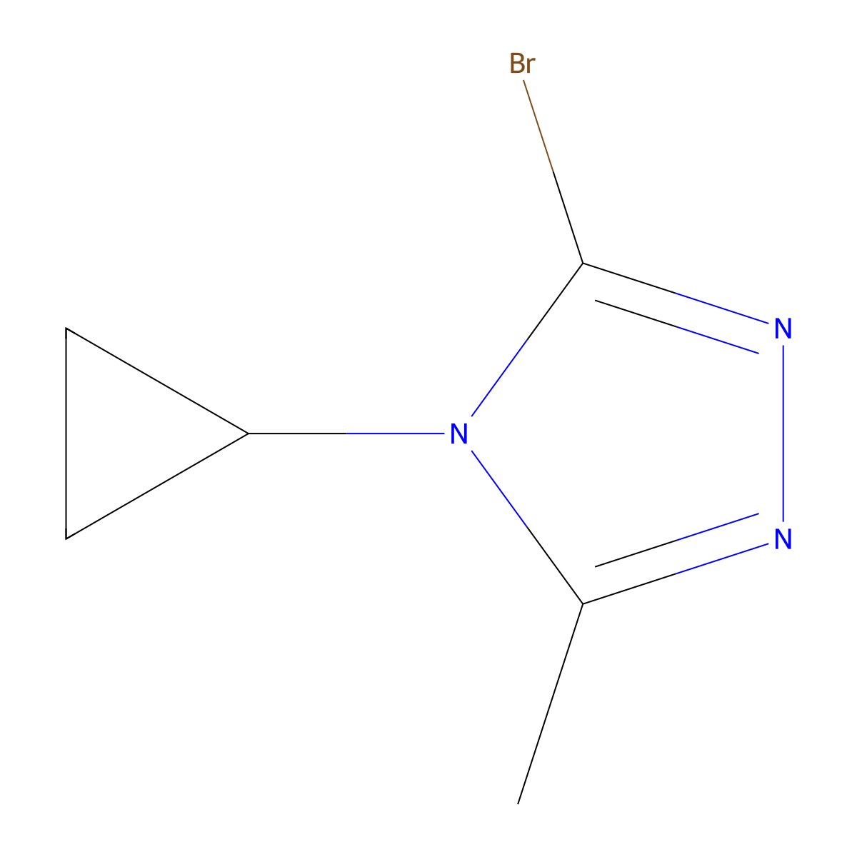 3-bromo-4-cyclopropyl-5-methyl-4H-1,2,4-triazole molecular structure, CAS 1520805-08-6