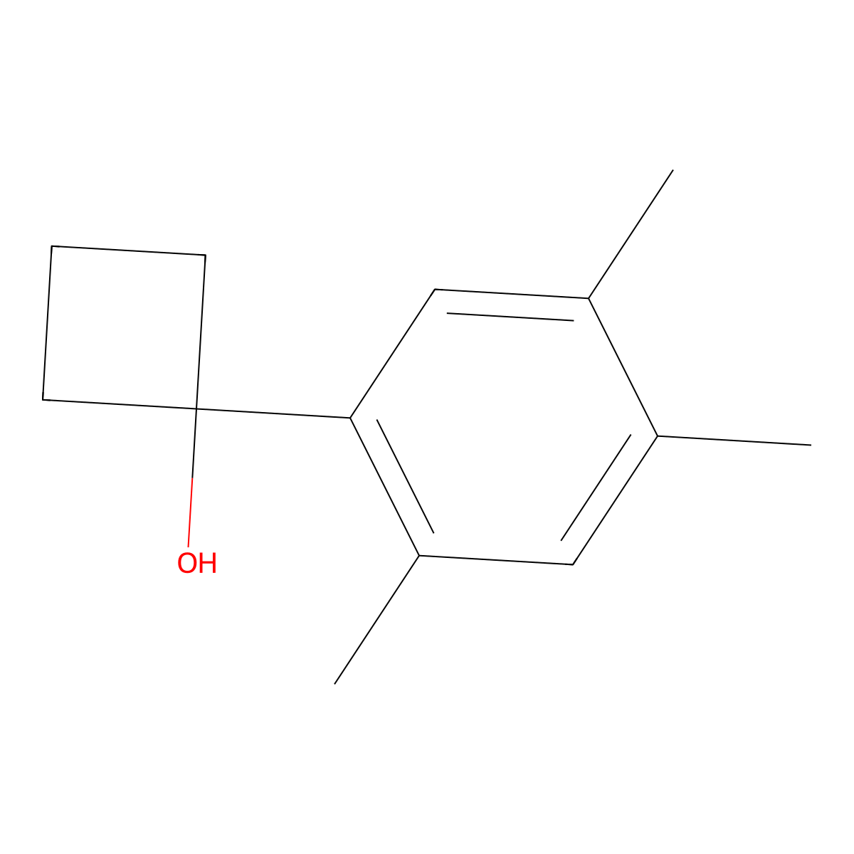 1-(2,4,5-Trimethylphenyl)cyclobutanol molecular structure, CAS 1520805-19-9