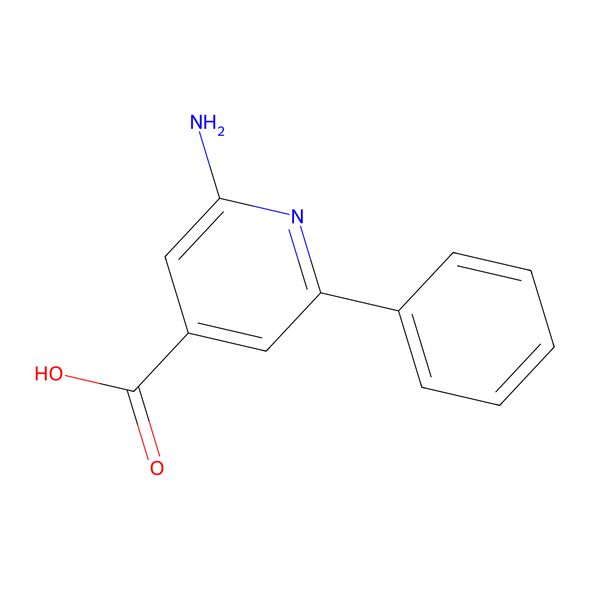 2-Amino-6-phenylisonicotinic acid molecular structure, CAS 1520816-91-4