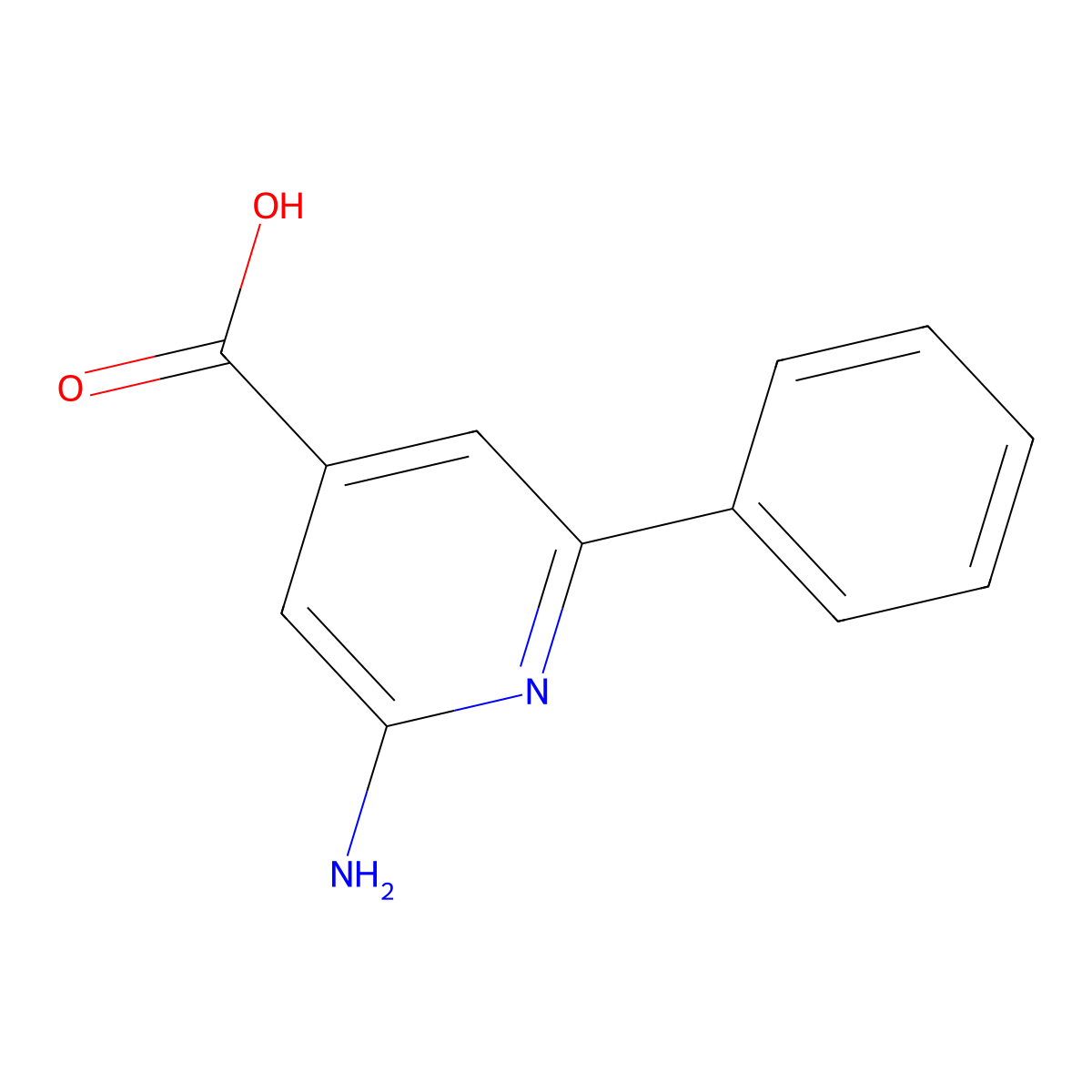 2-Amino-6-phenylisonicotinic acid molecular structure, CAS 1520816-91-4