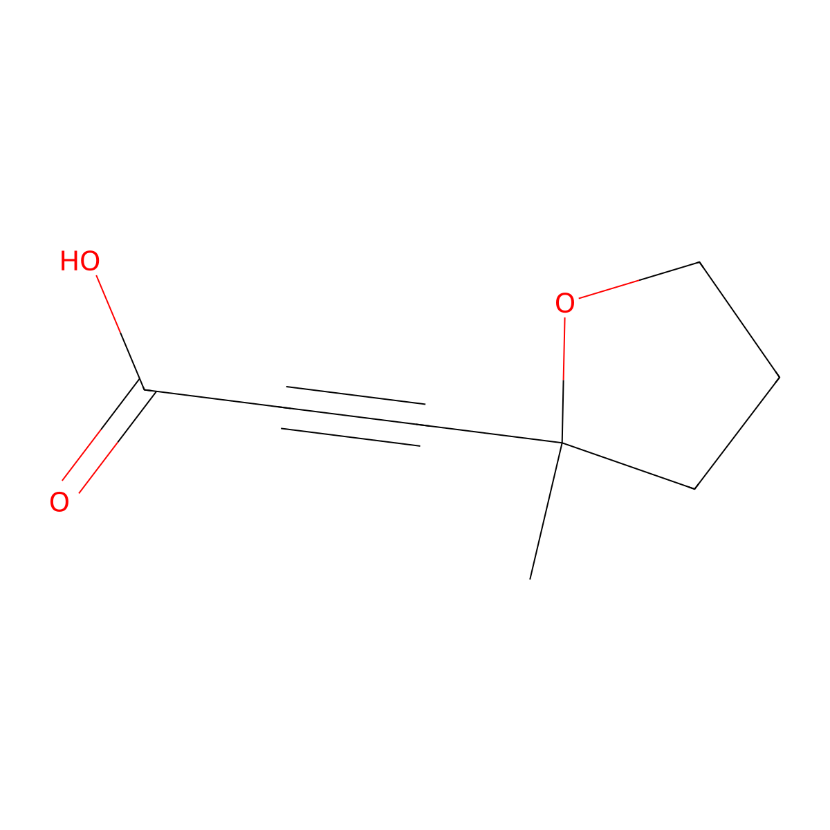 3-(2-Methyloxolan-2-yl)prop-2-ynoic acid molecular structure, CAS 1520821-86-6
