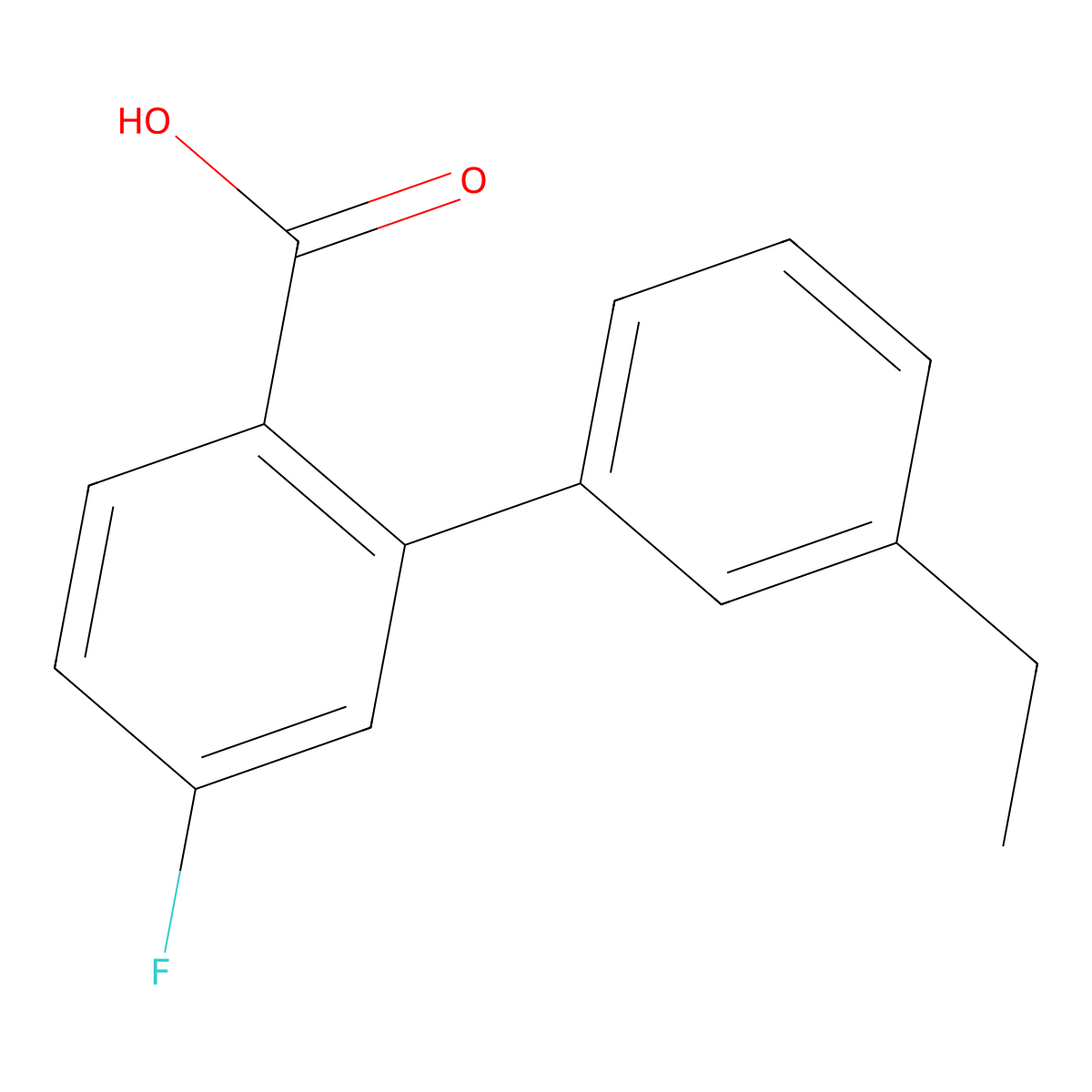 2-(3-Ethylphenyl)-4-fluorobenzoic acid molecular structure, CAS 1520825-16-4