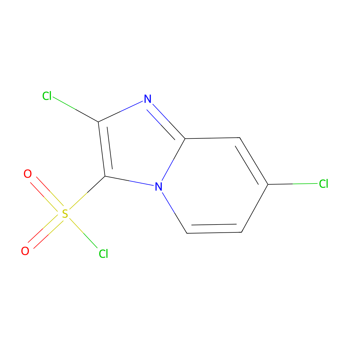 2,7-Dichloroimidazo[1,2-a]pyridine-3-sulfonyl chloride molecular structure, CAS 1520841-17-1
