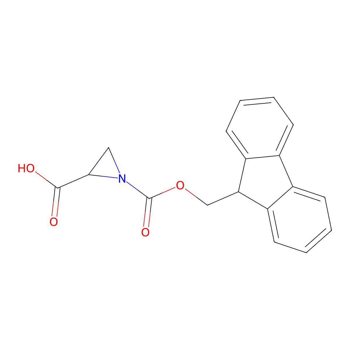 1-{[(9H-fluoren-9-yl)methoxy]carbonyl}aziridine-2-carboxylic acid molecular structure, CAS 1520874-97-8