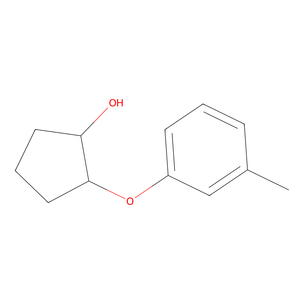 (1R,2R)-2-(3-methylphenoxy)cyclopentan-1-ol molecular structure, CAS 1520879-28-0