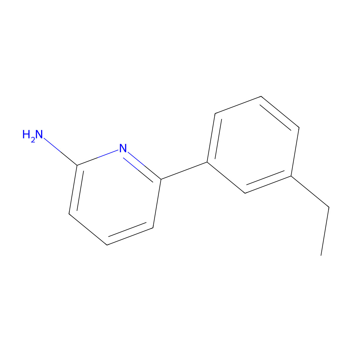 6-(3-Ethylphenyl)-2-pyridinamine molecular structure, CAS 1520883-62-8