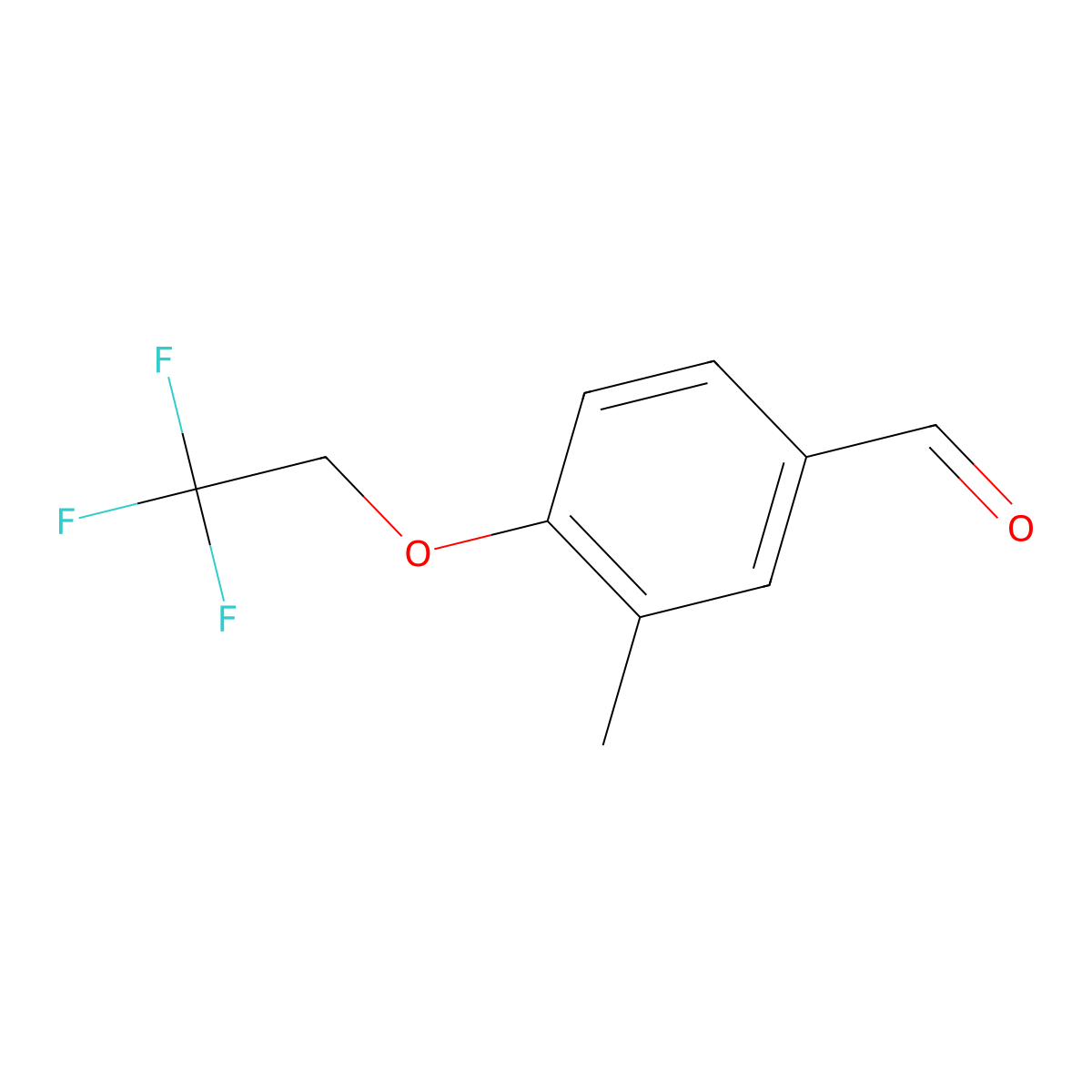 3-Methyl-4-(2,2,2-trifluoroethoxy)-benzaldehyde molecular structure, CAS 1520893-25-7