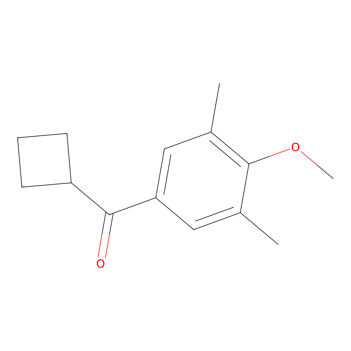 Cyclobutyl(4-methoxy-3,5-dimethylphenyl)methanone molecular structure, CAS 1520906-81-3