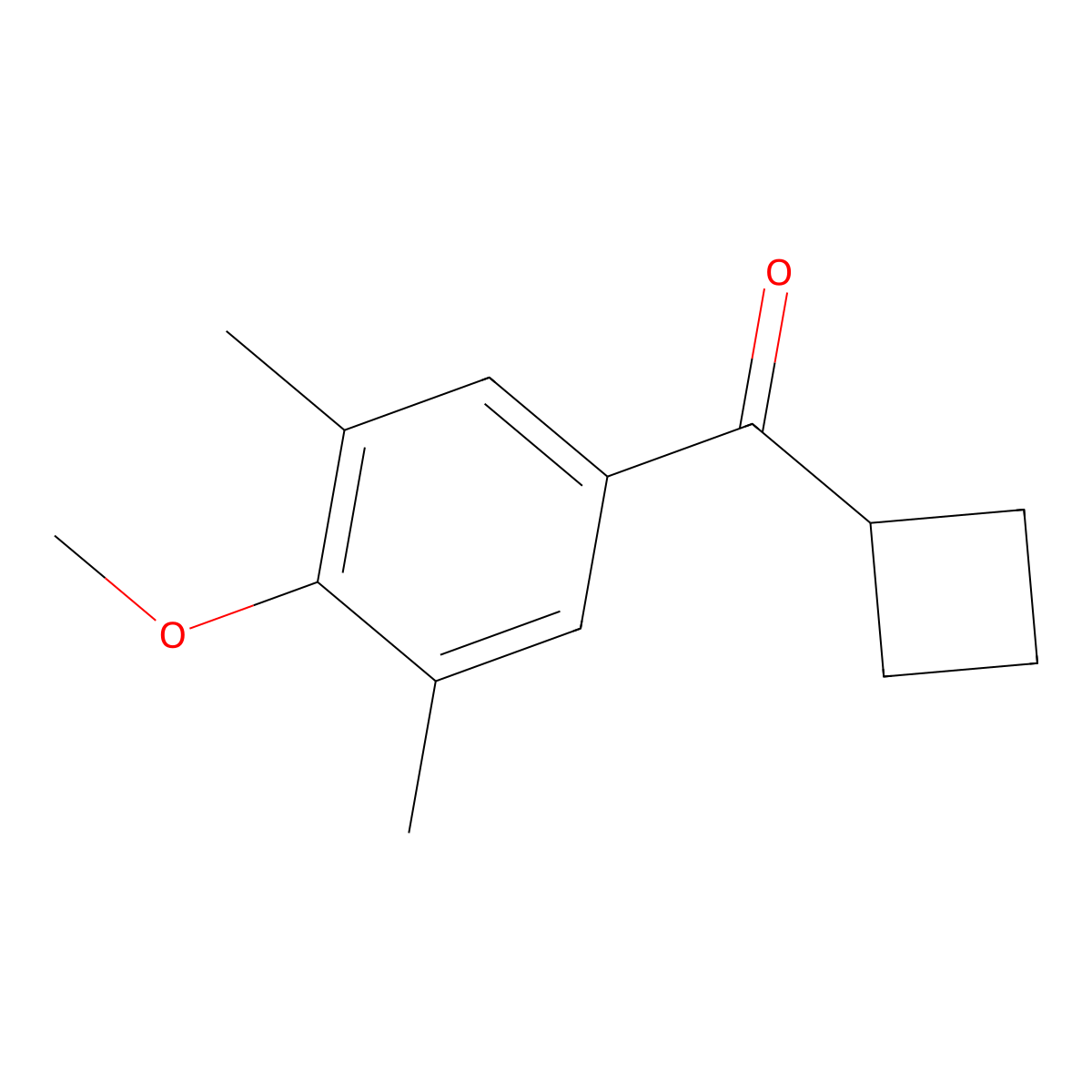 Cyclobutyl(4-methoxy-3,5-dimethylphenyl)methanone molecular structure, CAS 1520906-81-3