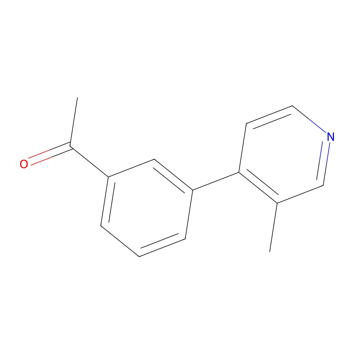 1-(3-(3-Methylpyridin-4-yl)phenyl)ethan-1-one molecular structure, CAS 1520913-40-9