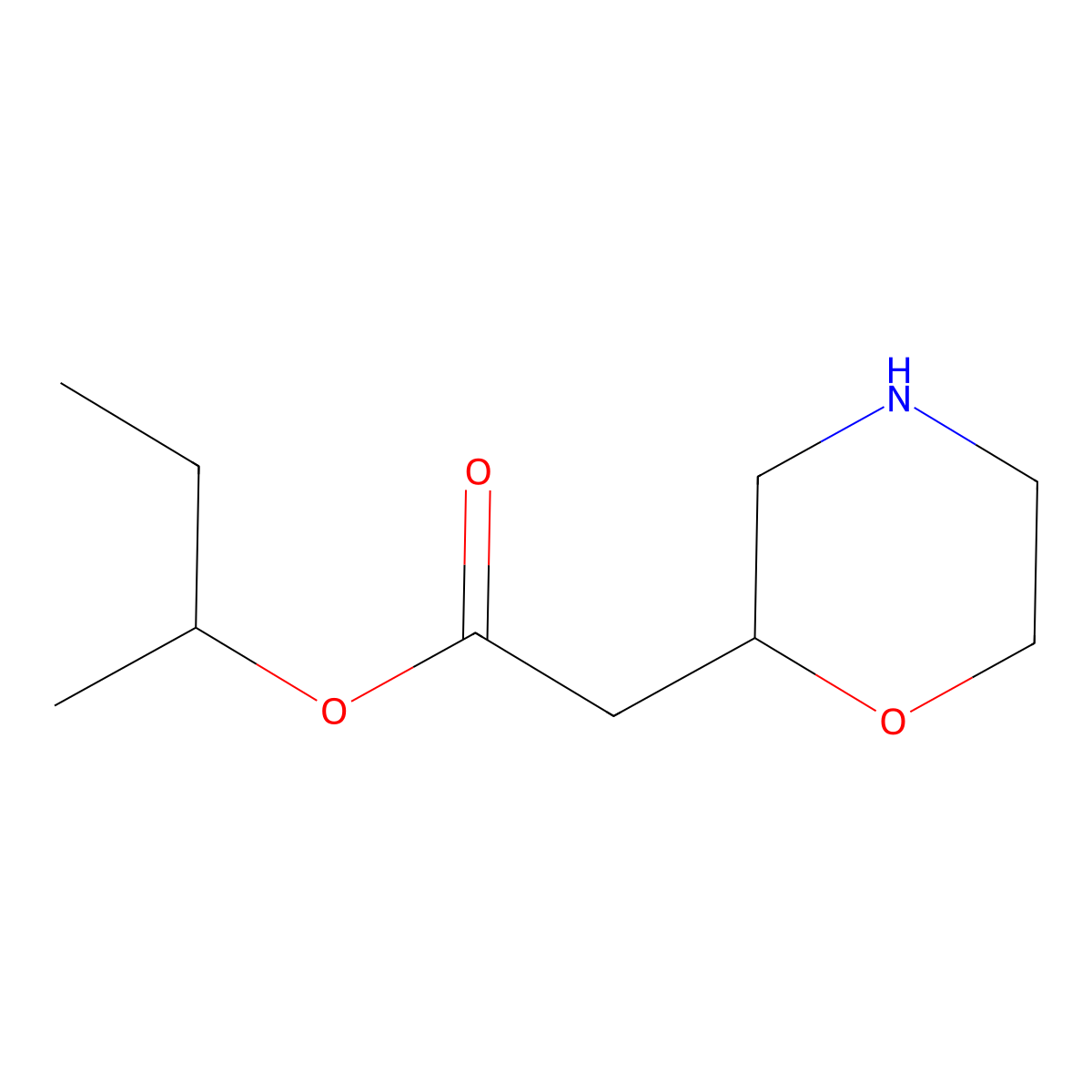 Sec-butyl 2-(morpholin-2-yl)acetate molecular structure, CAS 1520916-07-7